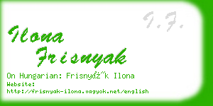 ilona frisnyak business card